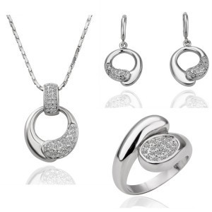 ο ǹ Ǵ Ʈ  ̾Ƹ  ũŻ  peices +  +  SET Ͱ  14 K  -G086/NEW silver or 14 K gold PLATED WITH AUSTRIAN RHINESTONE  JEWELRY CRY